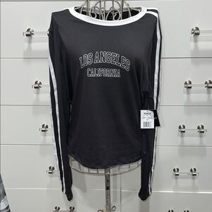 Harper & Ivy Los Angeles California Graphic Long Sleeve Shirt, size XL